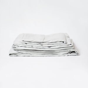 Omne Sleep 4-Piece Pewter Microplush and Bamboo Queen Hypoallergenic Sheet Set