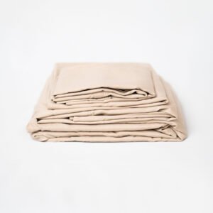 Omne Sleep 4-Piece Khaki Microplush and Bamboo Queen Hypoallergenic Sheet Set
