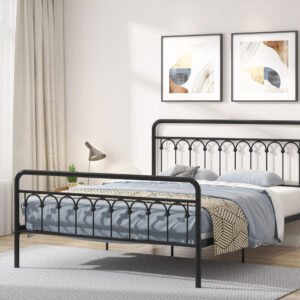 Tara Metal Bed Queen, Black