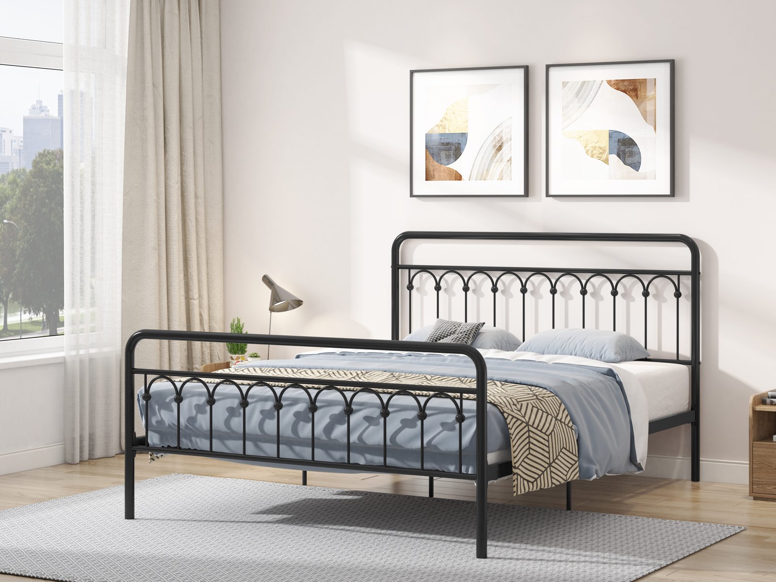 Tara Metal Bed Queen, Black photo review