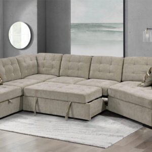 149" Oversized Sectional Modern Large Upholstered U-Shape Sectional Sofa, Extra Wide Chaise Lounge Couch for Home, Bedroom, Apartment, Dorm, Office, Light Gray
