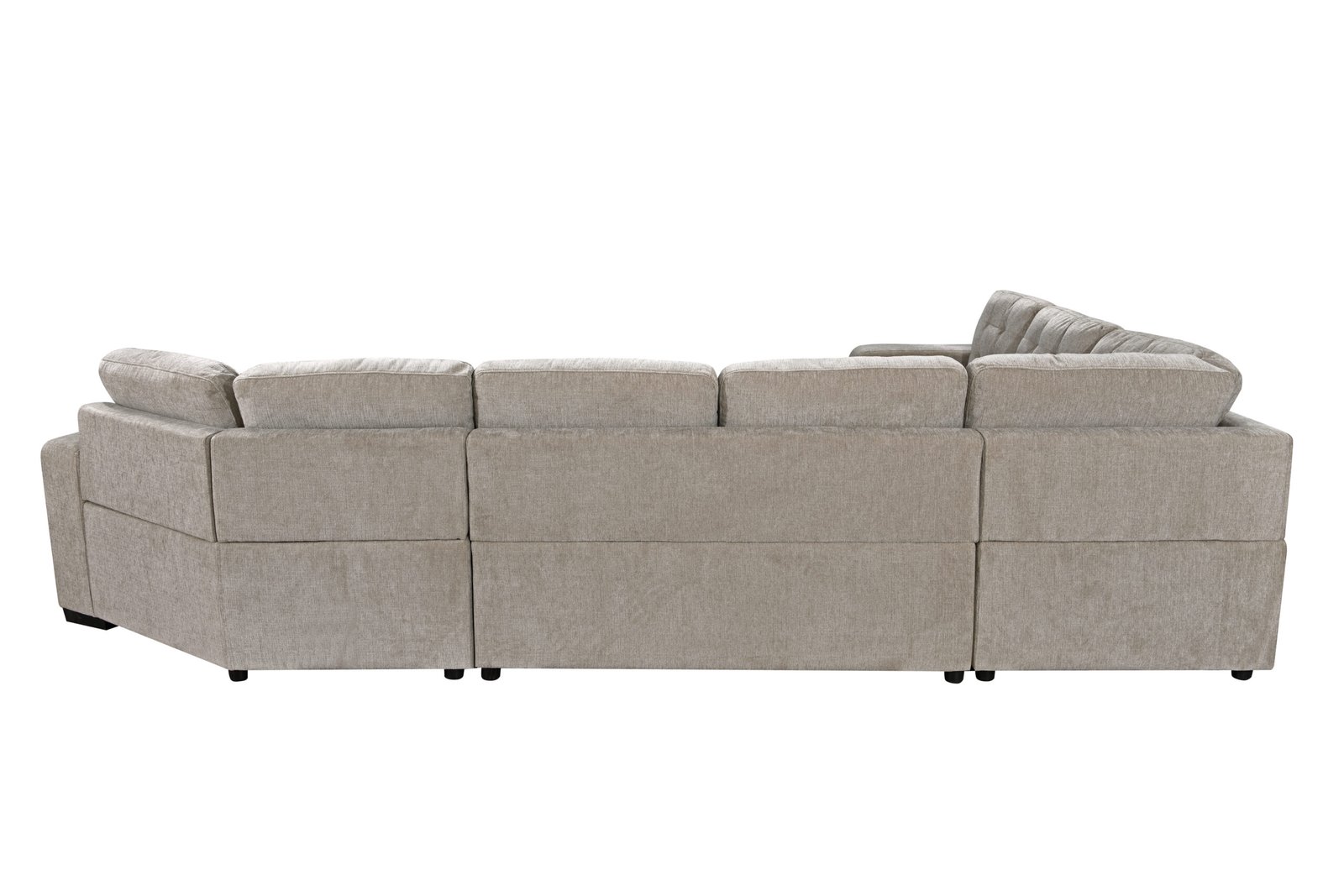 149" Oversized Sectional Modern Large Upholstered U-Shape Sectional Sofa, Extra Wide Chaise Lounge Couch for Home, Bedroom, Apartment, Dorm, Office, Light Gray photo review