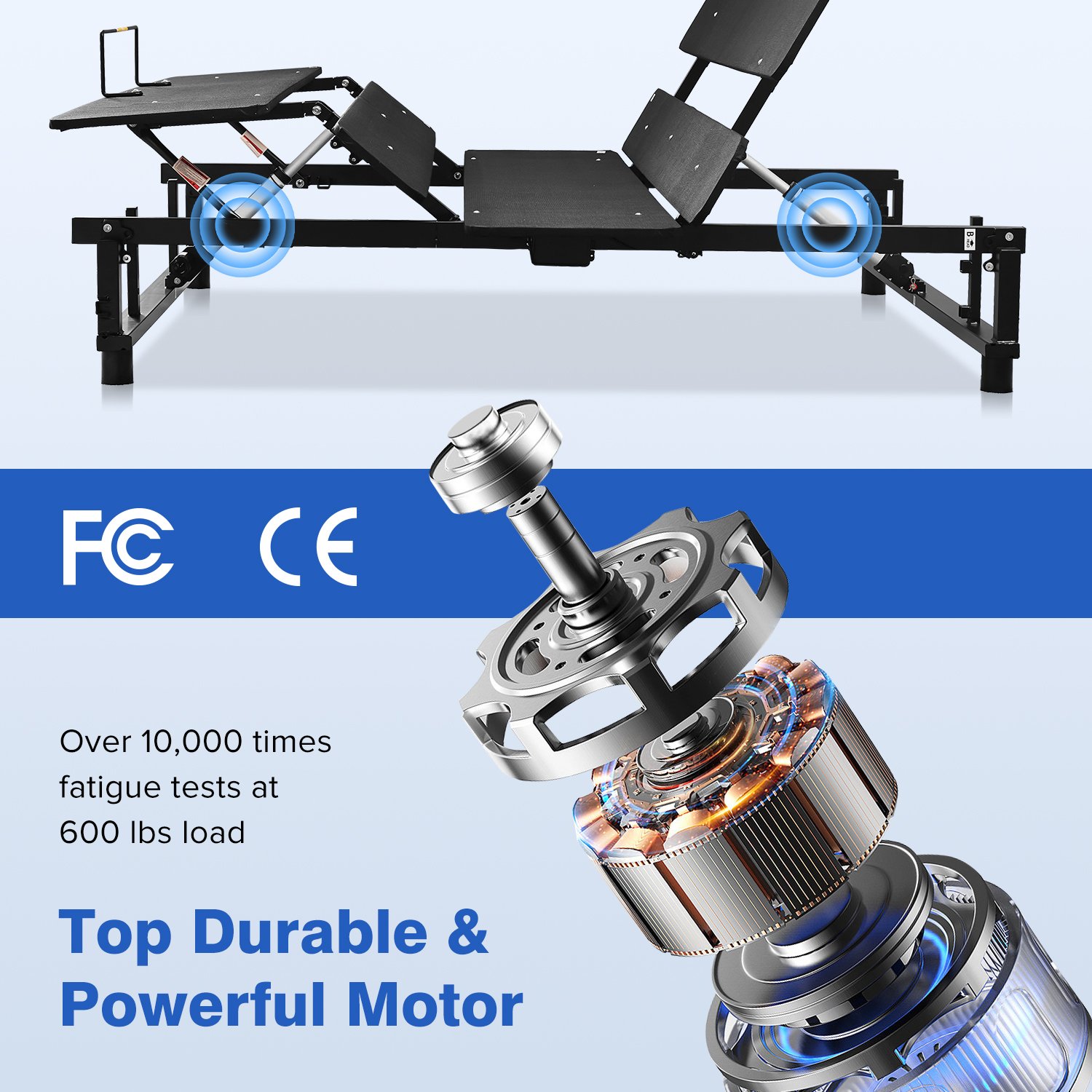 Adjustable Bed Base Frame Head and Foot Incline Quiet Motor King Size Zero Gravity photo review